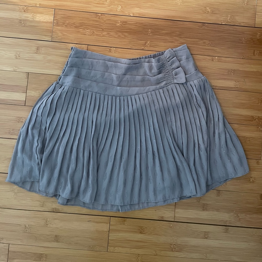 Ramy Brook Gray Mini Skirt with Metallic Embellishment